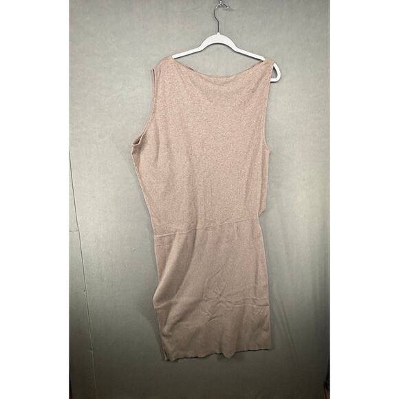 Reiss Claudine Women's Draped Knitted Dress Beige Nude Size XL‎ NWT $330 - Picture 2 of 6